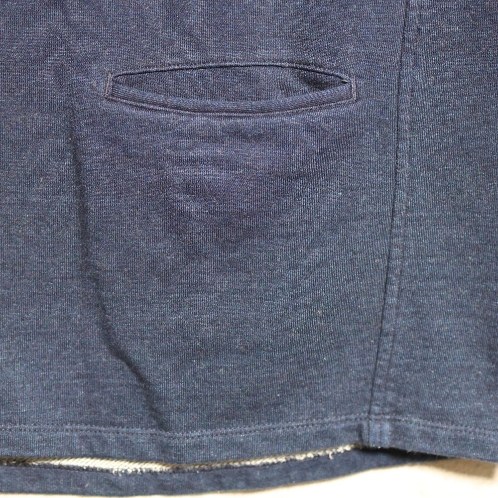 Freemans Sporting Club Sweater Mens Large Navy Blue Henley Cotton Made In USA - Picture 4 of 10